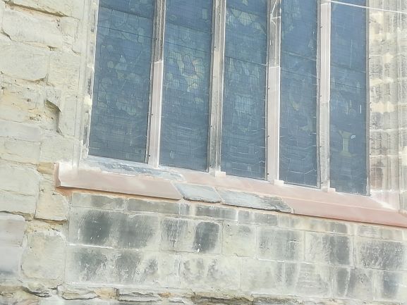 a new sill on the main east window